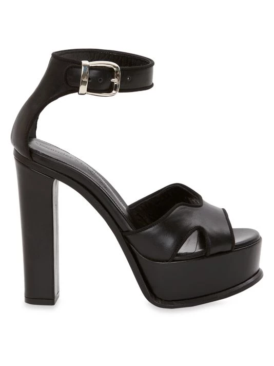 Alexander McQueen Leather Platform Ankle-Strap Sandals New Ivory 2 Alexander McQueen Leather Platform Ankle-Strap Sandals New Ivory - Image 2