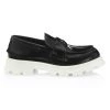 Alexander McQueen Leather Lug Sole Penny Loafers For Men