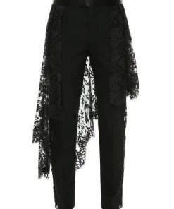 Alexander McQueen Lace Draped Pants For Men