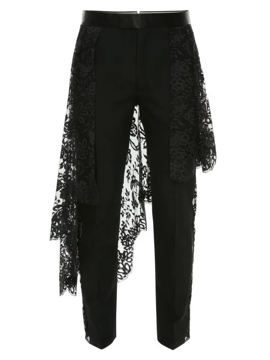 Alexander McQueen Lace Draped Pants For Men 1 Alexander McQueen Lace Draped Pants For Men