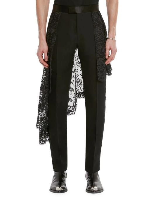 Alexander McQueen Lace Draped Pants For Men 3 Alexander McQueen Lace Draped Pants For Men - Image 3