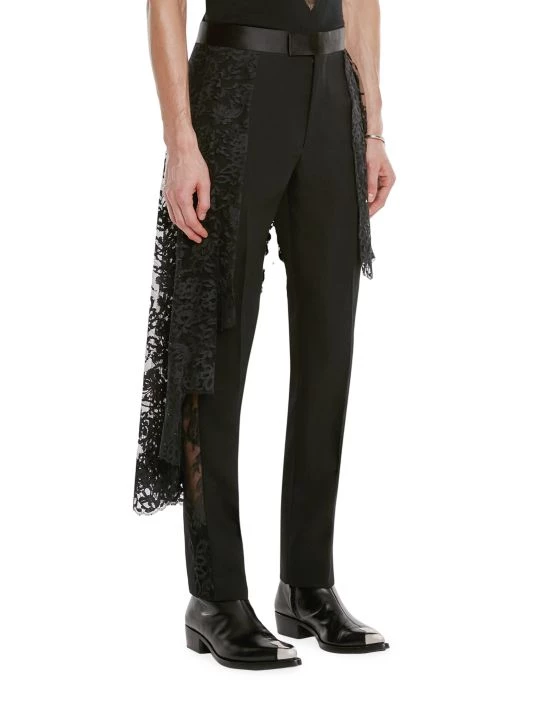 Alexander McQueen Lace Draped Pants For Men 4 Alexander McQueen Lace Draped Pants For Men - Image 4