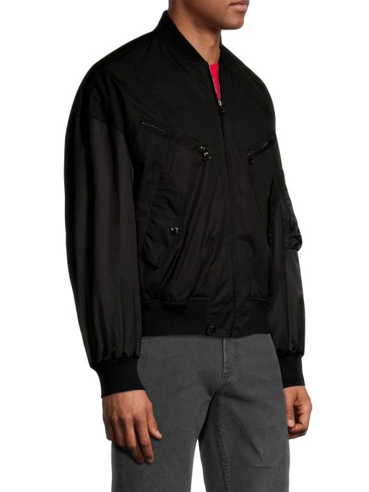 Alexander McQueen Bomber Zip-Up Jacket For Men 4 Alexander McQueen Bomber Zip-Up Jacket For Men - Image 4