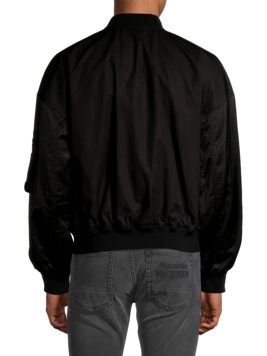 Alexander McQueen Bomber Zip-Up Jacket For Men 5 Alexander McQueen Bomber Zip-Up Jacket For Men - Image 5