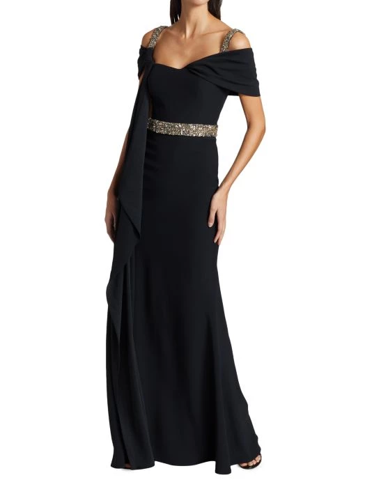 Alexander McQueen Draped Crystal-Embellished Gown 2 Alexander McQueen Draped Crystal-Embellished Gown - Image 2