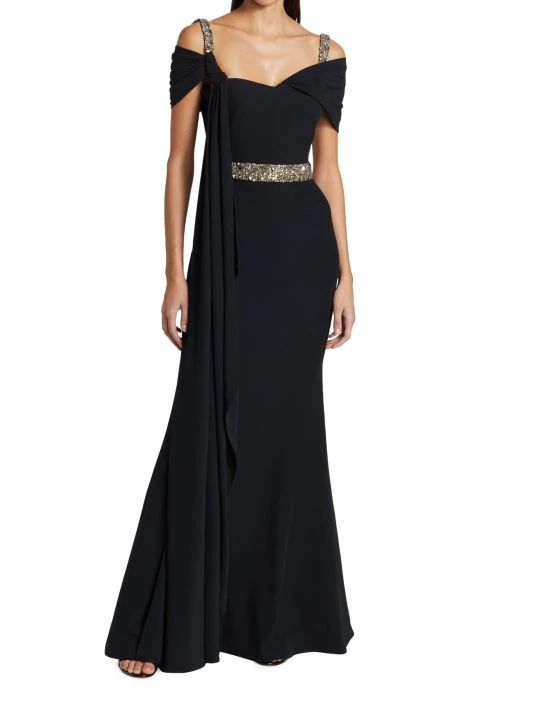 Alexander McQueen Draped Crystal-Embellished Gown 3 Alexander McQueen Draped Crystal-Embellished Gown - Image 3