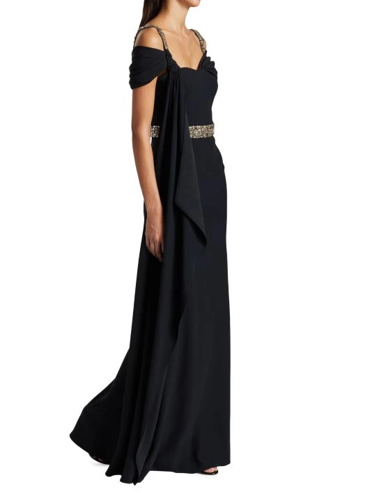 Alexander McQueen Draped Crystal-Embellished Gown 4 Alexander McQueen Draped Crystal-Embellished Gown - Image 4