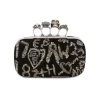 Alexander McQueen Four-Ring Sequin Box Clutch