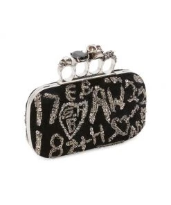 Alexander McQueen Four-Ring Sequin Box Clutch -Alexander McQueen Elegant store unnamed file 1371