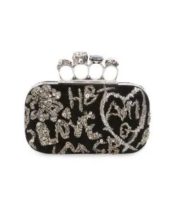 Alexander McQueen Four-Ring Sequin Box Clutch -Alexander McQueen Elegant store unnamed file 1372