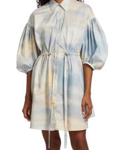 Alexander McQueen Daybreak Balloon-Sleeve Dress -Alexander McQueen Elegant store unnamed file 1381