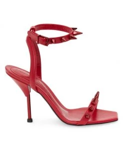 Alexander McQueen Punk Stud Leather Ankle-Strap Sandals
