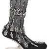 Alexander McQueen Embellished Mesh Sculptural-Heel Boots