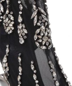 Alexander McQueen Embellished Mesh Sculptural-Heel Boots -Alexander McQueen Elegant store unnamed file 1409