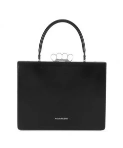Alexander McQueen The Four Ring Frame Leather Bag