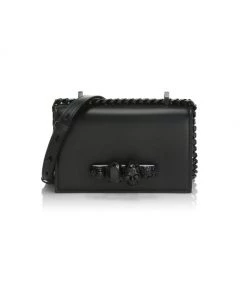 Alexander McQueen Mini Jeweled Leather Satchel