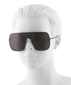 Alexander McQueen Studs 99MM Mask Sunglasses