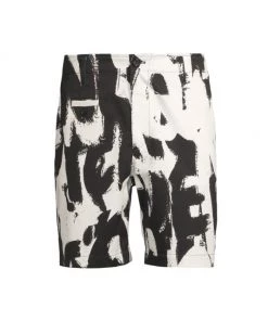Alexander McQueen Exploded Graffiti Chino Shorts For Men