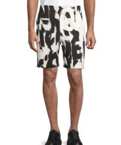 Alexander McQueen Exploded Graffiti Chino Shorts For Men -Alexander McQueen Elegant store unnamed file 1468