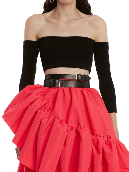 Alexander McQueen Off-The-Shoulder Crop Top 3 Alexander McQueen Off-The-Shoulder Crop Top - Image 3