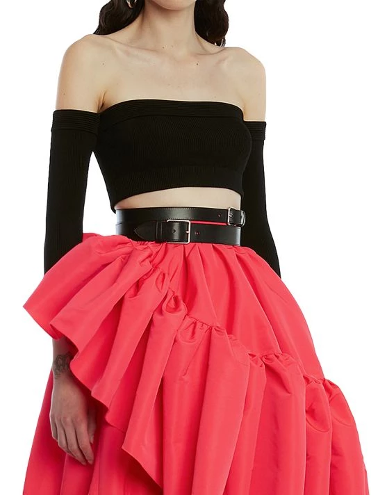 Alexander McQueen Off-The-Shoulder Crop Top 4 Alexander McQueen Off-The-Shoulder Crop Top - Image 4
