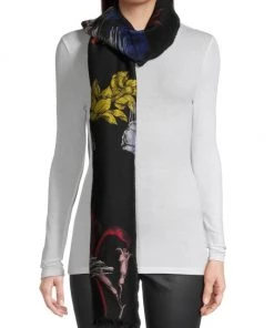 Alexander McQueen Botanical Reel Wool Blend Scarf -Alexander McQueen Elegant store unnamed file 1519