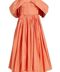 Alexander McQueen Off-The-Shoulder Midi-Dress