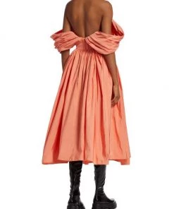 Alexander McQueen Off-The-Shoulder Midi-Dress -Alexander McQueen Elegant store unnamed file 1530