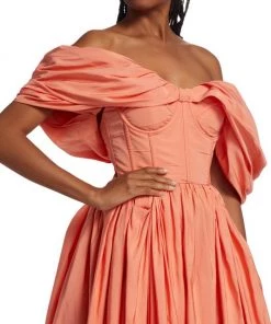 Alexander McQueen Off-The-Shoulder Midi-Dress -Alexander McQueen Elegant store unnamed file 1531