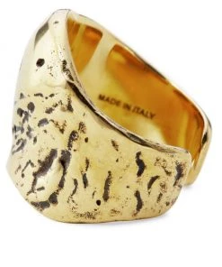 Alexander McQueen Shell Textured Goldtone Ring -Alexander McQueen Elegant store unnamed file 1573