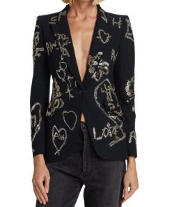 Alexander McQueen Beaded & Sequin-Embroidered Blazer -Alexander McQueen Elegant store unnamed file 1576