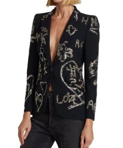 Alexander McQueen Beaded & Sequin-Embroidered Blazer -Alexander McQueen Elegant store unnamed file 1577