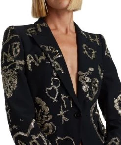Alexander McQueen Beaded & Sequin-Embroidered Blazer -Alexander McQueen Elegant store unnamed file 1579