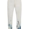 Alexander McQueen Dyed Denim Trousers For Men