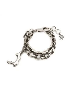 Alexander McQueen Brass Chainlink Charm Bracelet For Men
