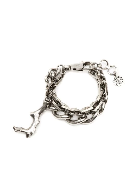 Alexander McQueen Brass Chainlink Charm Bracelet For Men 1 Alexander McQueen Brass Chainlink Charm Bracelet For Men