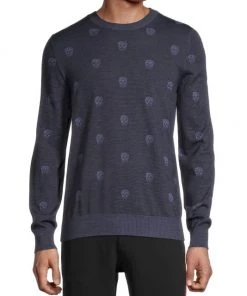 Alexander McQueen Jacquard Wool Skull Sweater For Men 8 Alexander McQueen Jacquard Wool Skull Sweater For Men -Alexander McQueen Elegant store unnamed file 1592