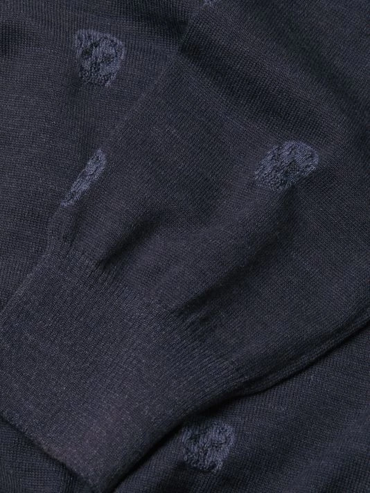 Alexander McQueen Jacquard Wool Skull Sweater For Men 6 Alexander McQueen Jacquard Wool Skull Sweater For Men - Image 6