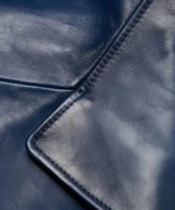 Alexander McQueen Leather Single-Button Blazer -Alexander McQueen Elegant store unnamed file 1601