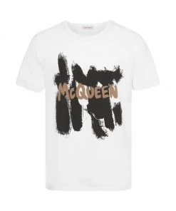 Alexander McQueen Logo Graphic T-Shirt For Men