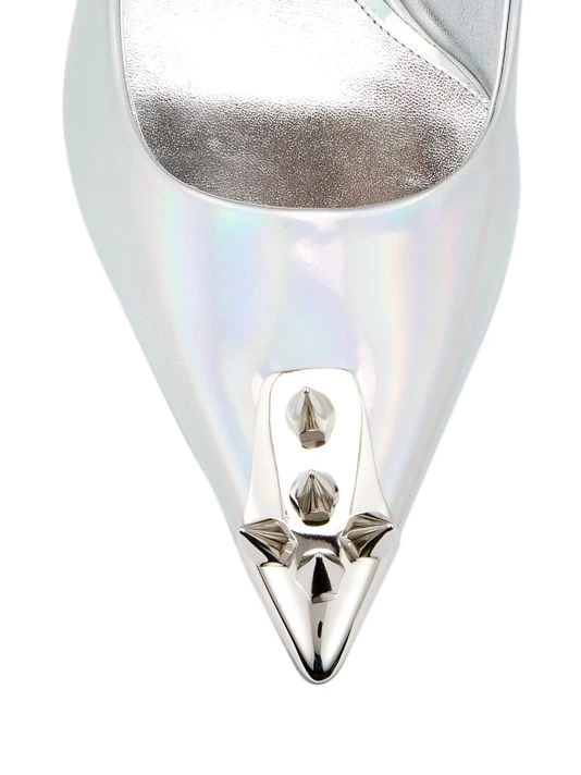 Alexander McQueen Punkstud Metallic Leather Slingback Pumps 4 Alexander McQueen Punkstud Metallic Leather Slingback Pumps - Image 4