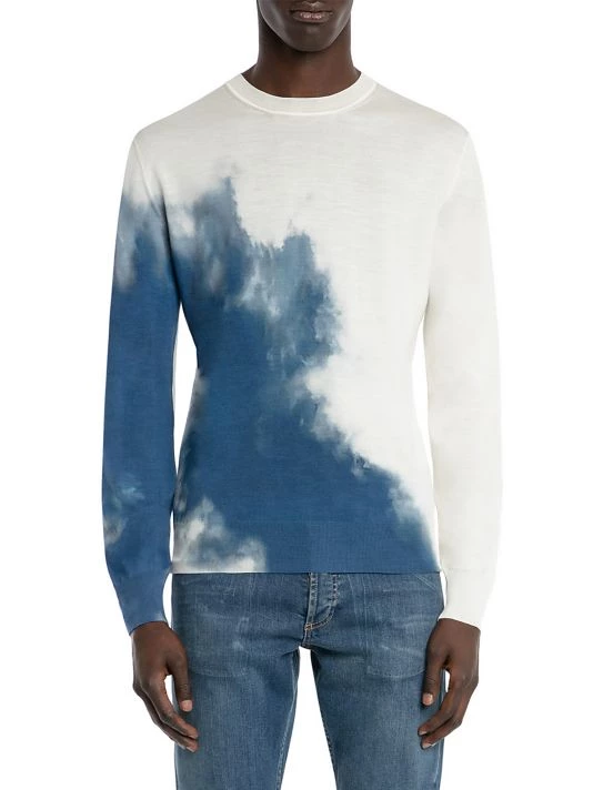 Alexander McQueen Tie-Dye Crewneck Sweater For Men 3 Alexander McQueen Tie-Dye Crewneck Sweater For Men - Image 3