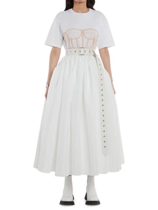 Alexander McQueen Corset Print T-Shirt 2 Alexander McQueen Corset Print T-Shirt - Image 2