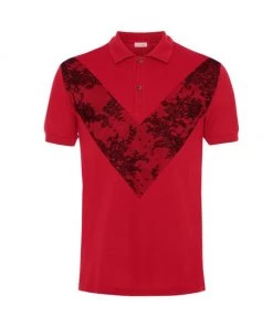 Alexander McQueen Chevron Lace Polo Shirt For Men Black 7 Alexander McQueen Chevron Lace Polo Shirt For Men Black -Alexander McQueen Elegant store unnamed file 1642