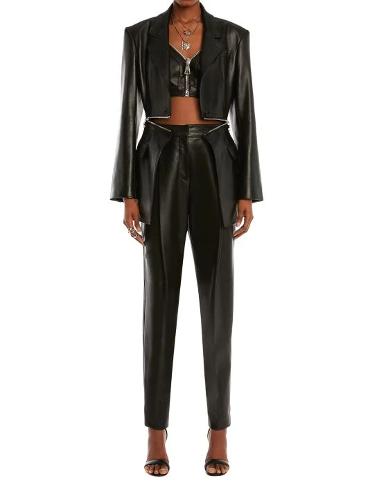 Alexander McQueen Spliced Zip Lamb Leather Jacket 2 Alexander McQueen Spliced Zip Lamb Leather Jacket - Image 2