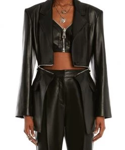 Alexander McQueen Spliced Zip Lamb Leather Jacket 8 Alexander McQueen Spliced Zip Lamb Leather Jacket -Alexander McQueen Elegant store unnamed file 1656