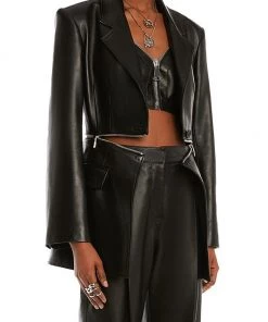 Alexander McQueen Spliced Zip Lamb Leather Jacket 9 Alexander McQueen Spliced Zip Lamb Leather Jacket -Alexander McQueen Elegant store unnamed file 1657