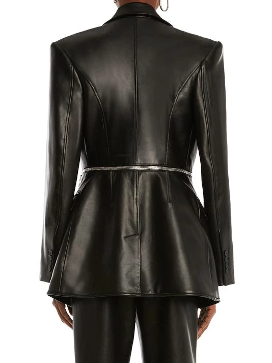 Alexander McQueen Spliced Zip Lamb Leather Jacket 5 Alexander McQueen Spliced Zip Lamb Leather Jacket - Image 5