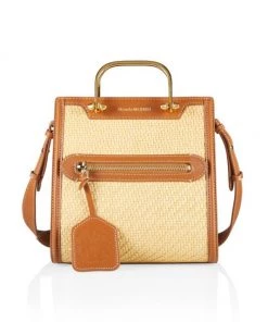 Alexander McQueen Short Story Raffia Tote