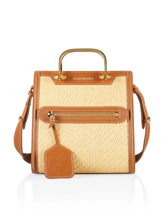 Alexander McQueen Short Story Raffia Tote 1 Alexander McQueen Short Story Raffia Tote